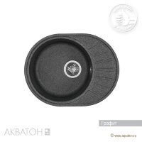 Мойка кухонная АКВАТОН Чезана, графит