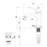 Смеситель для раковины Lemark Greek LM5506GG Смеситель для раковины Lemark Greek LM5506GG